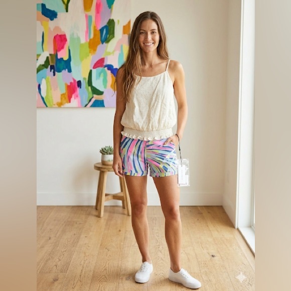 [Just In] Dance & Marvel Cream Blouse and White Pants NWT Size Large - Picture 8 of 8